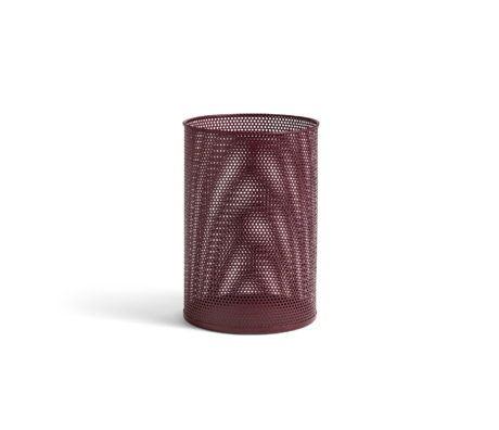 HAY Trash can Perforated Bin L brown metal Ø30.5x44cm