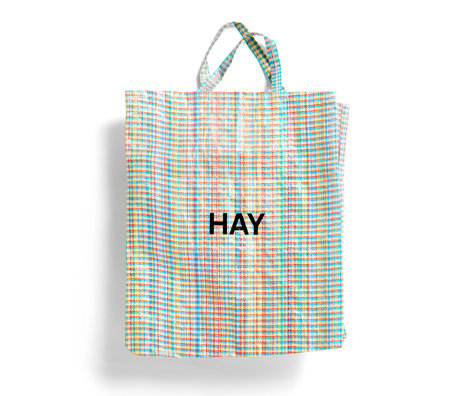 HAY Bolsa Multi Check XL de plástico multicolor 64x28x70cm