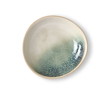 HK-living Cuenco 70's Mist cerámica multicolor set de 2 Ø21,7x21x4,7cm
