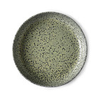 HK-living Plate Gradient green ceramic set of 2 Ø21.5x4.3cm