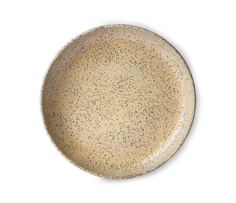 HK-living Platte Farbverlauf hellrosa Keramik Set von 2 Ø21,5x4,3 cm
