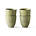 HK-living Becher Farbverlauf hellgelb Keramik Set von 4 Ø8,5x9cm