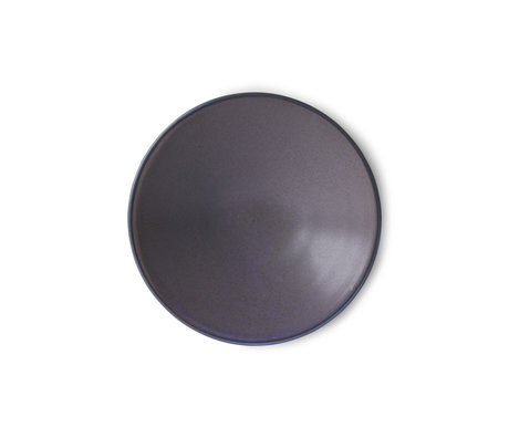 HK-living Plate Home Chef purple porcelain Ø17.5x4cm