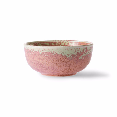 HK-living Bowl Home Chef lyserød porcelæn Ø11,2x5cm