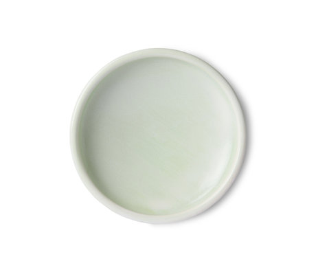 HK-living Assiette Home Chef porcelaine vert menthe Ø20x4,5cm