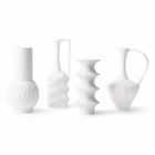 HK-living Vase Matt hvid porcelænssæt på 4 19/22/22 / 25cm