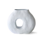HK-living Vase Organic Circle ice blue ceramic 23.5x9x20cm