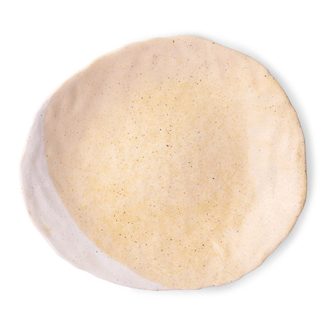 HK-living Piatto in ceramica organica multicolore 38x34,5x5,5cm