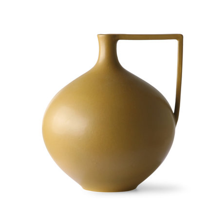 HK-living Jug L mustard yellow ceramic 26x23x26.5cm