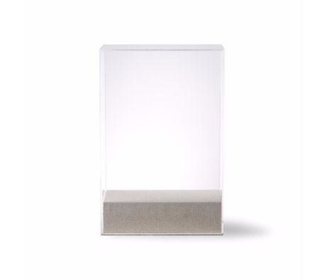HK-living Stolp Display gennemsigtigt glas 20x12x30cm
