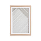 HK-living Art list Layered Paper B natural white paper wood 42x4x60cm