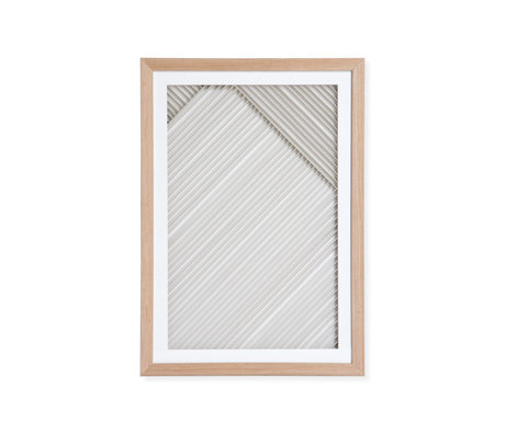 HK-living Elenco di arte Layered Paper B carta bianca naturale legno 42x4x60cm