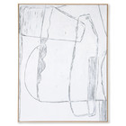 HK-living Cadre d'art Brutalisme toile blanche 123x4x163cm