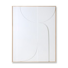 HK-living Cadre d'art Relief B bois blanc 100x4x123cm
