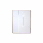 HK-living Art frame Relief B white wood 63x4x83cm