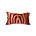 HK-living Cojín Flecos Terciopelo Tigre rojo textil 25x40cm