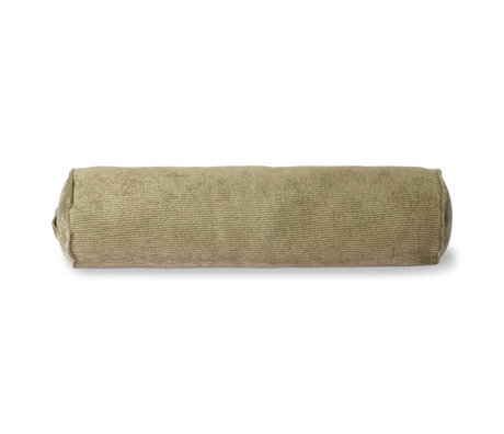 HK-living Rullepude Corduroy Bolster grøn tekstil 20x70cm