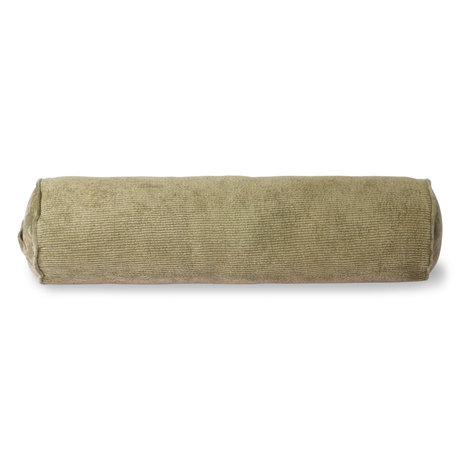 HK-living Rullepude Corduroy Bolster grøn tekstil 20x70cm