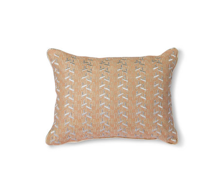 HK-living Throw pillow Nude light pink silver textile 30x40cm