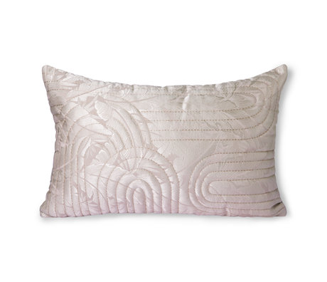 HK-living Decorative cushion Quilted light pink textile 40x60cm