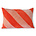 HK-living Coussin décoratif Striped Velvet textile rose rouge 40x60cm