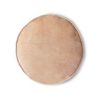 HK-living Seat cushion Velvet Round light pink textile Ø60cm