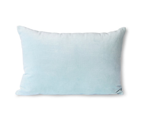 HK-living Coussin décoratif Velours textile bleu glace 40x60cm