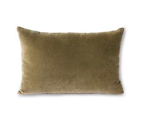 HK-living Coussin décoratif Velours textile vert 40x60cm