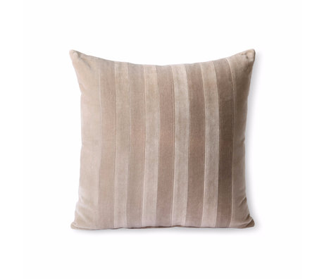 HK-living Decorative pillow Striped Velvet light pink textile 45x45cm