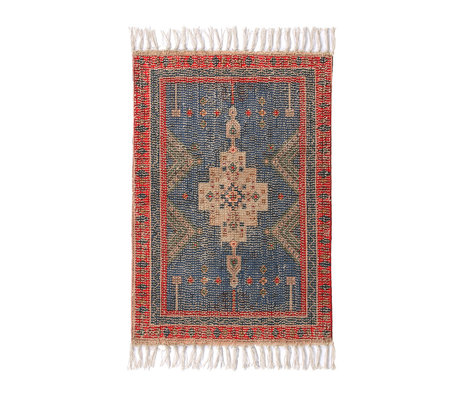 HK-living Alfombra de baño Overtufted textil multicolor 60x90cm