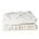 HK-living Copriletto sfrangiato tessuto bianco 270x270cm