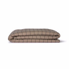 HK-living Bedspread Checkered Sherpa Throw brown textile 130x170cm