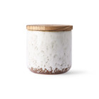 HK-living Candela Floreale Boudoir legno bianco marrone ceramica Ø10.5x10cm