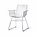HK-living Chaise de salle à manger Wire argent chromé 72x56x86cm