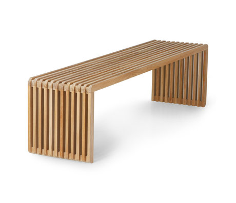 HK-living Banc à lattes bois brun 160x43x45cm