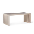 HK-living Bench Slatted beige wood 96x43x38cm