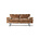 HK-living Sofa 2-pers. Retro fløjl Corduroy rustbrun tekstil 175x94x83cm - Kopi