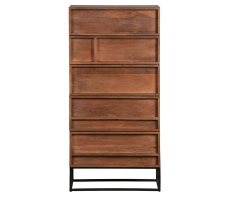 WOOOD Chest of drawers 5 Forrest mango wood 121x60x40cm