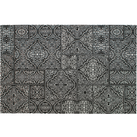 WOOOD Carpet Renna black white pes cotton 200x300cm