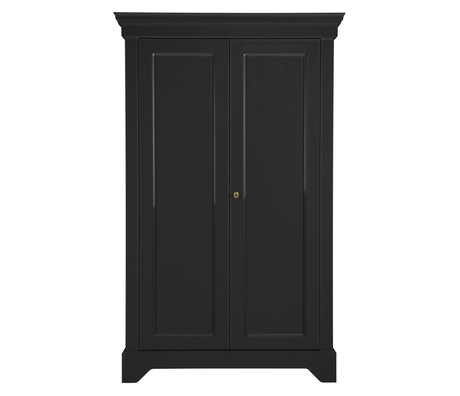 Armoire Isabel pin noir 191x118x47cm