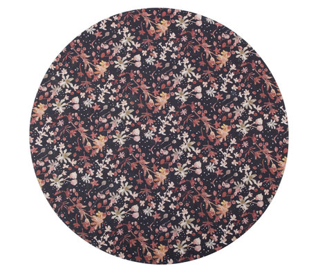 BePureHome Vloerkleed Aquarel Blume Kastanie textiel Ø200cm