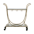 BePureHome Trolley Decadent in metallo dorato 24x70x15cm