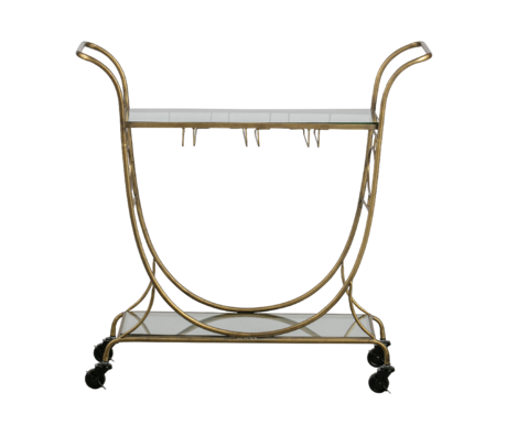 BePureHome Trolley Decadent Gold Metal 24x70x15cm