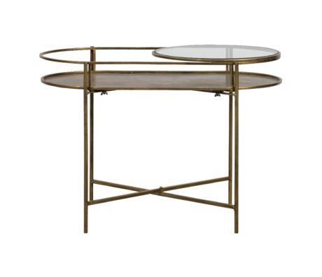 BePureHome Table d'appoint Adorable métal doré 46x65x37cm