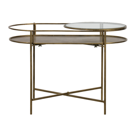 BePureHome Table d'appoint Adorable métal doré 46x65x37cm