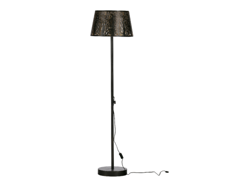 WOOOD Lampada da terra Keto metallo oro nero 161x42x42cm