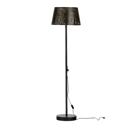 WOOOD Lampadaire Keto métal doré noir 161x42x42cm