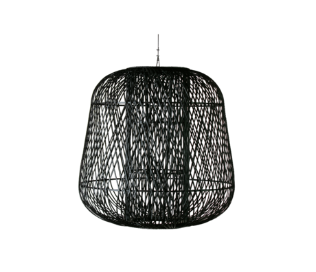 WOOOD Hanging lamp Moza XL black bamboo 100x100cm