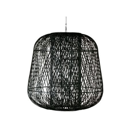 WOOOD Hanging lamp Moza XL black bamboo 100x100cm