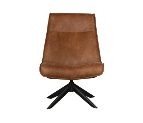 WOOOD Draaifauteuil Skyler cognac art vide 94x67x85cm